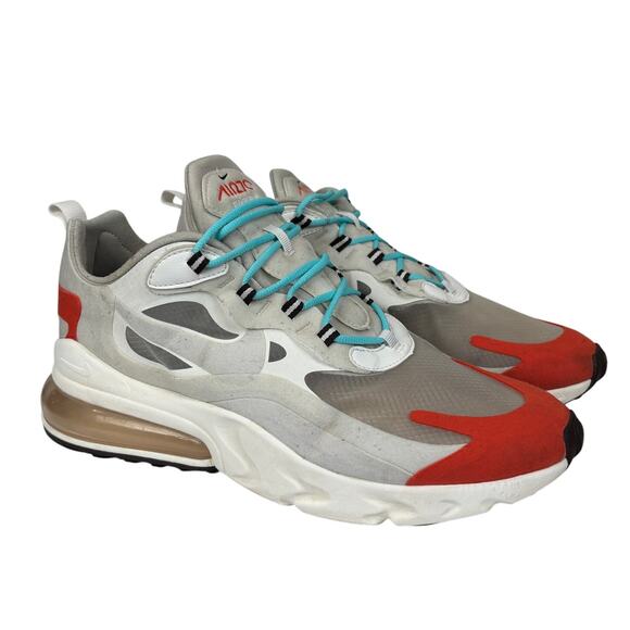 Nike Air Max 270 React Light Beige Chalk Running Sneakers Shoes Men's 11.5 - Picture 1 of 11